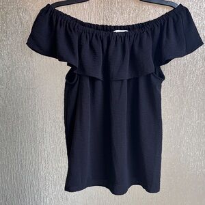 Nine West Large Black Off-Shoulder Top